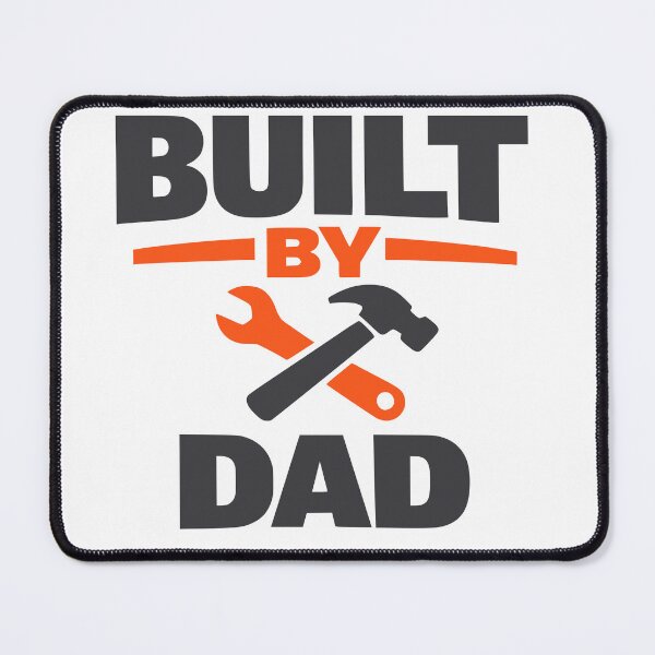 Item preview, Built By Dad Construction Tool Typography Design designed and sold by FunFitLife Studio.