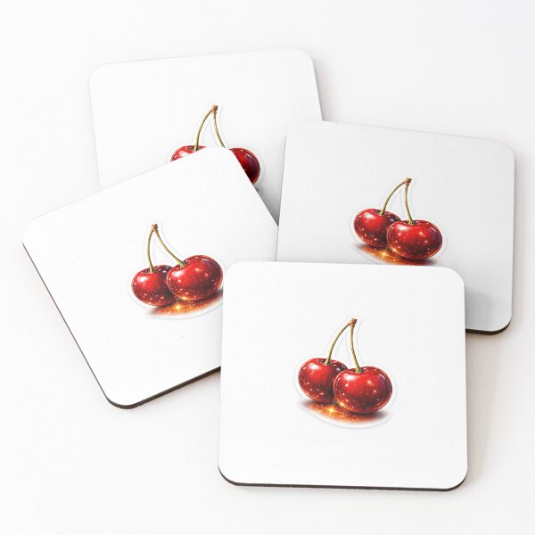 Item preview, Vintage Glossy Red Cherries designed and sold by TheOriginalShayCo.