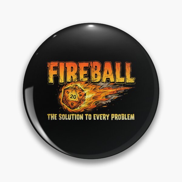 Item preview, Fireball The Solution To Every Problem Flaming D20 Dice designed and sold by Fenay Designs.