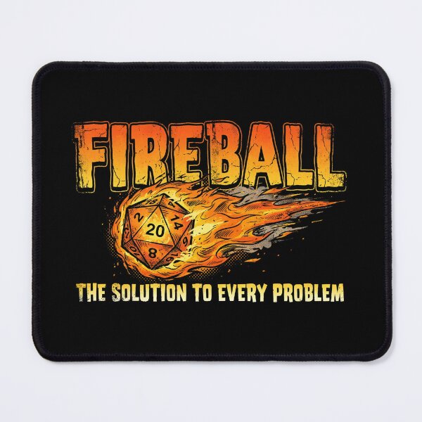 Item preview, Fireball The Solution To Every Problem Flaming D20 Dice designed and sold by Fenay Designs.
