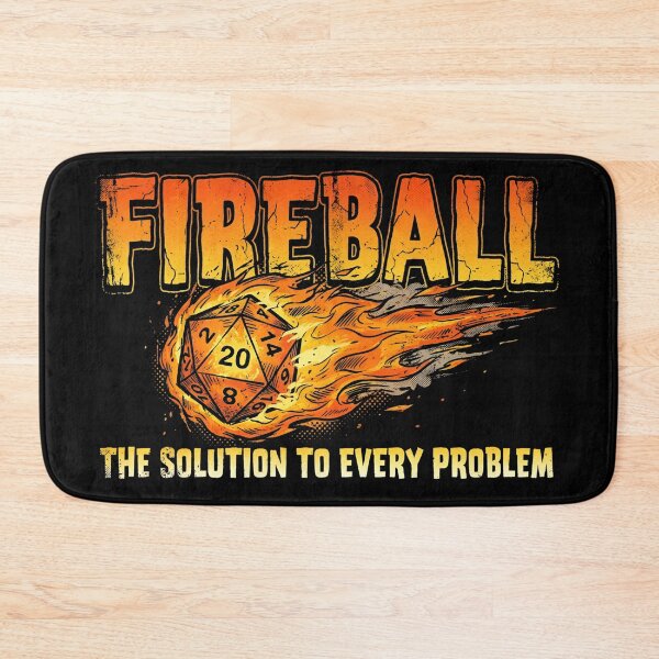 Item preview, Fireball The Solution To Every Problem Flaming D20 Dice designed and sold by Fenay Designs.