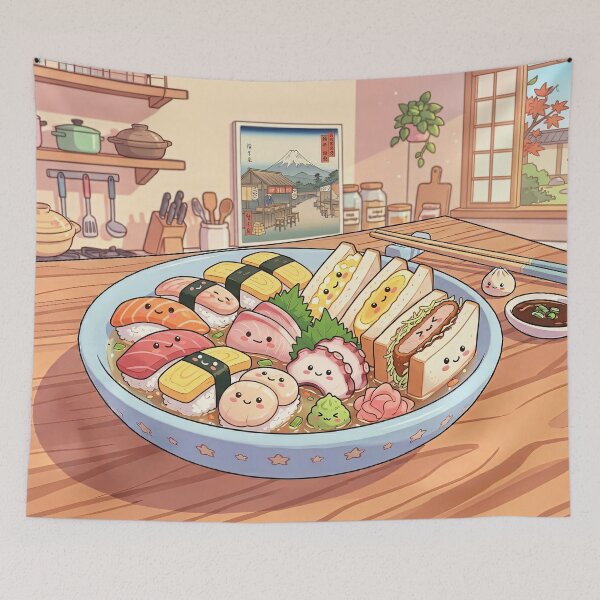 Item preview, "Nigiris Scene in the Kitchen" designed and sold by Tecno-Art-Land.