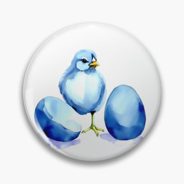 Item preview, Cute Watercolor Chick Egg Roaster Hen Spring Easter Illustration designed and sold by VISO-art.