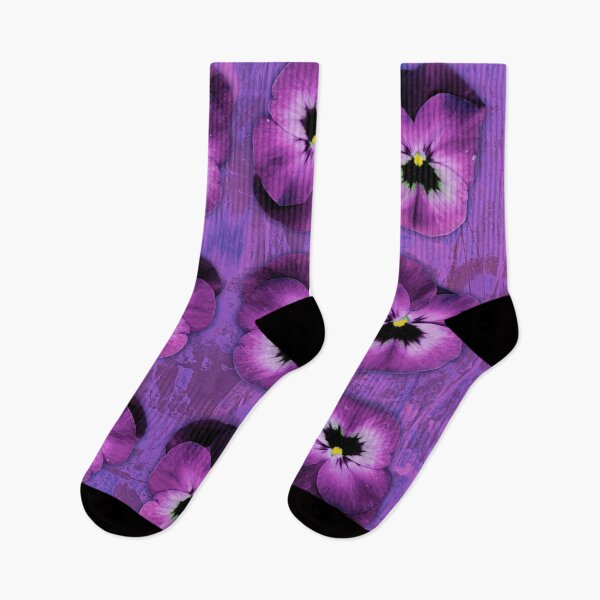 Item preview, 9 purple violets on purple designed and sold by evalundbergline.