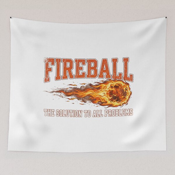 Item preview, Fireball The Solution To All Problems Flaming Meteor designed and sold by Fenay Designs.
