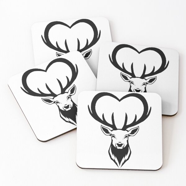 Item preview, Deer heart (black) designed and sold by Lagueny.