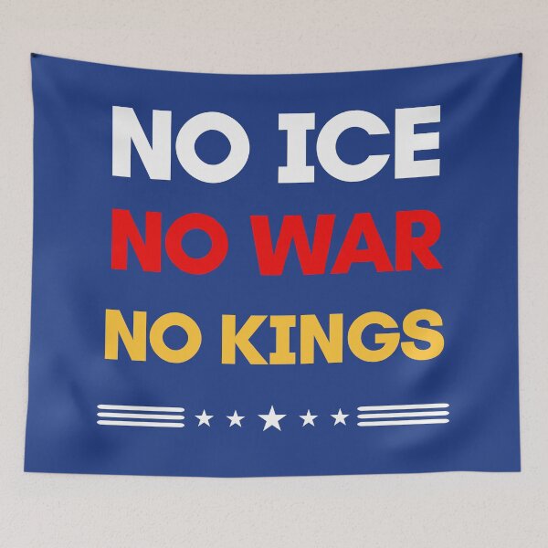 Item preview, no ice no war no kings, Save Democracy Protest, No Kings Rally, Anti Trump, Politics Hands Off, Abolish ICE designed and sold by toongstudio.