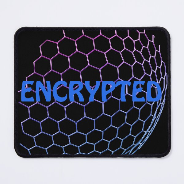 Item preview, Encrypted - Minimalist Cybersecurity Typography Art designed and sold by Mini Pixel Perfect Co..