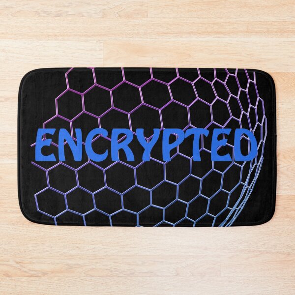 Item preview, Encrypted - Minimalist Cybersecurity Typography Art designed and sold by Mini Pixel Perfect Co..