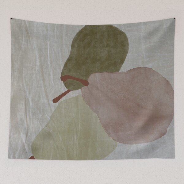 Item preview, Illustrative poster with pears. Textured image of a pear. designed and sold by TaniaArtDesign.