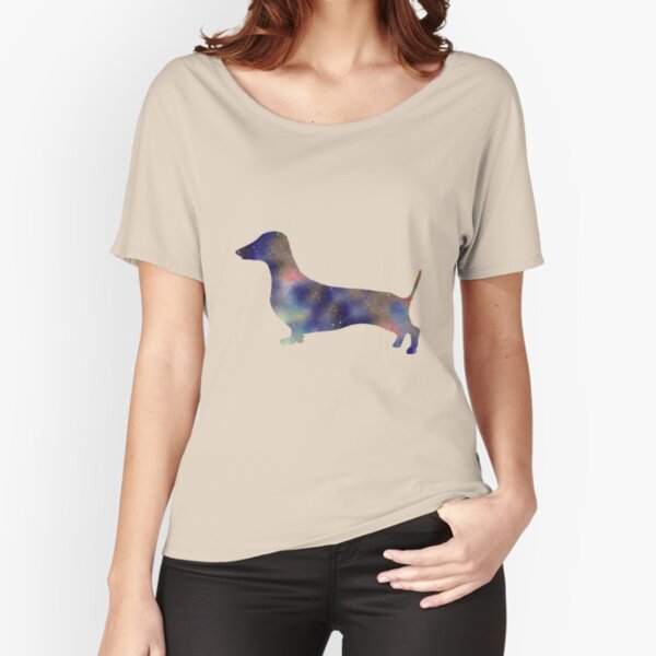 Dachshund Watercolor Art Relaxed Fit T-Shirt