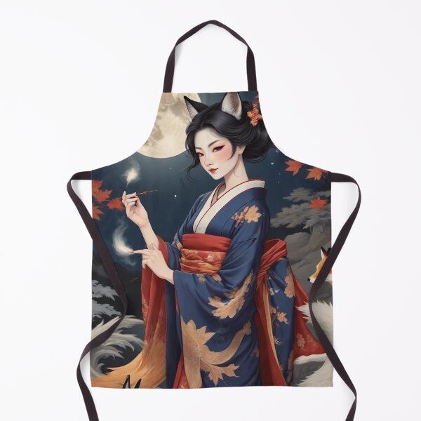 Item preview, Kitsune Spirit - Japanese Fox Woman Ukiyo-e Art designed and sold by Vandy Fullam.