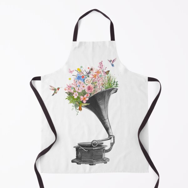 Item preview, Vintage Gramophone with Flowers – Surreal Music Collage designed and sold by Avohai!.