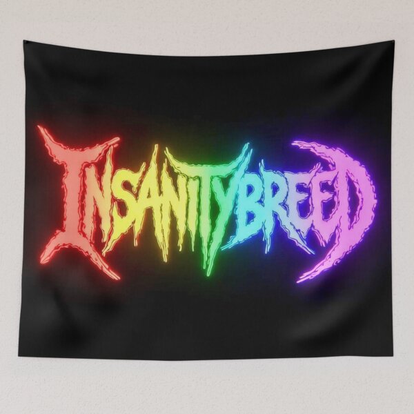 Item preview, INSANITY BREED - Neon Rainbow Deathcore Logo designed and sold by INSANITYBREED.