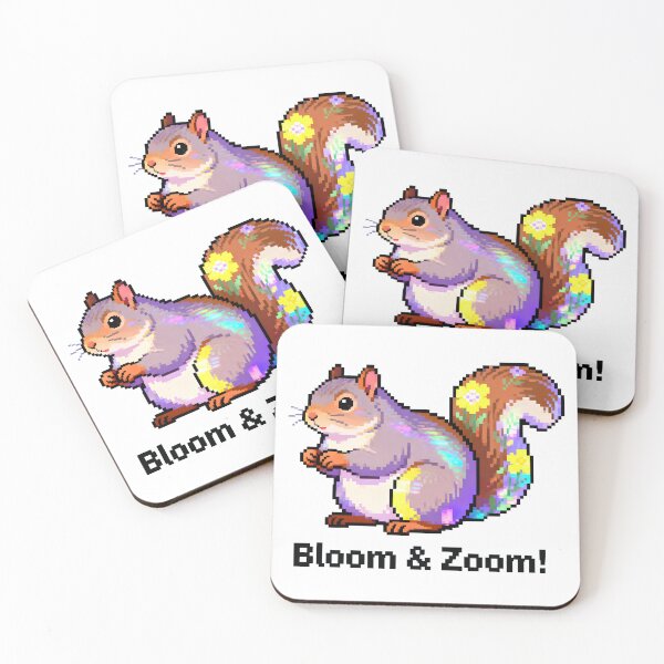 Item preview, A colorful pixelated squirrel on transparent background designed and sold by Creative88Art.