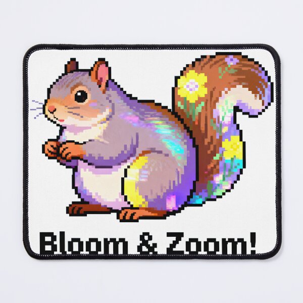 Item preview, A colorful pixelated squirrel on transparent background designed and sold by Creative88Art.