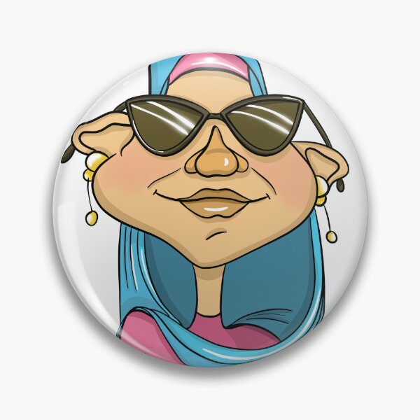 Artikelvorschau, Confident Woman Cartoon with Sunglasses and Headscarf entworfen und verkauft von AlinaSchaferArt.