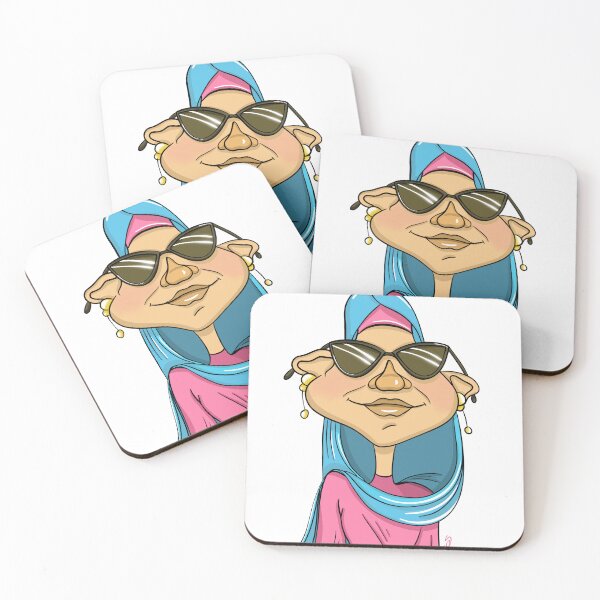 Item preview, Confident Woman Cartoon with Sunglasses and Headscarf designed and sold by AlinaSchaferArt.