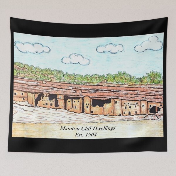 Item preview, Manitou Cliff Dwellings Sketch designed and sold by craftsbydaphy.