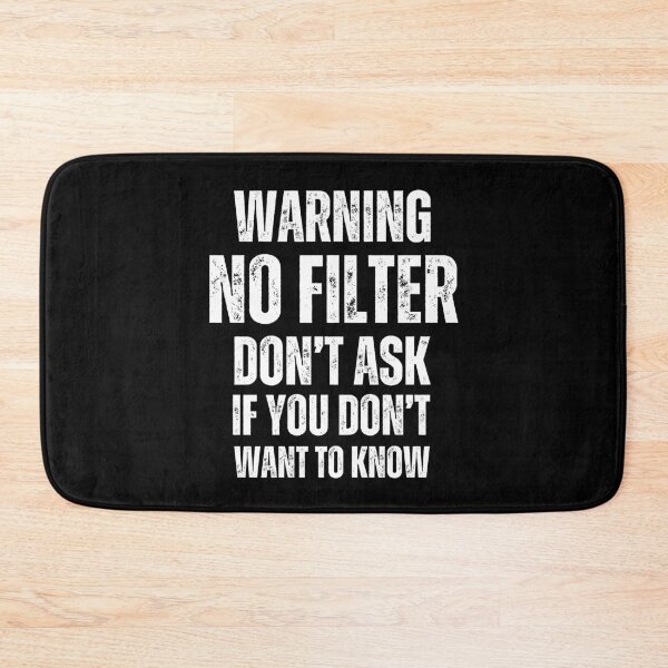Item preview, Warning No Filter – Bold Distressed Typography Attitude Shirt White Font designed and sold by GFamilyC.