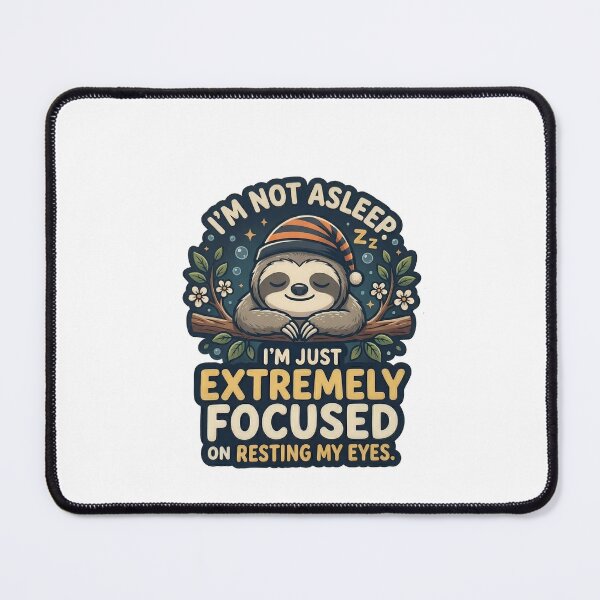 Item preview, I'M not Asleep Funny Clipart designed and sold by VedantXStudio.