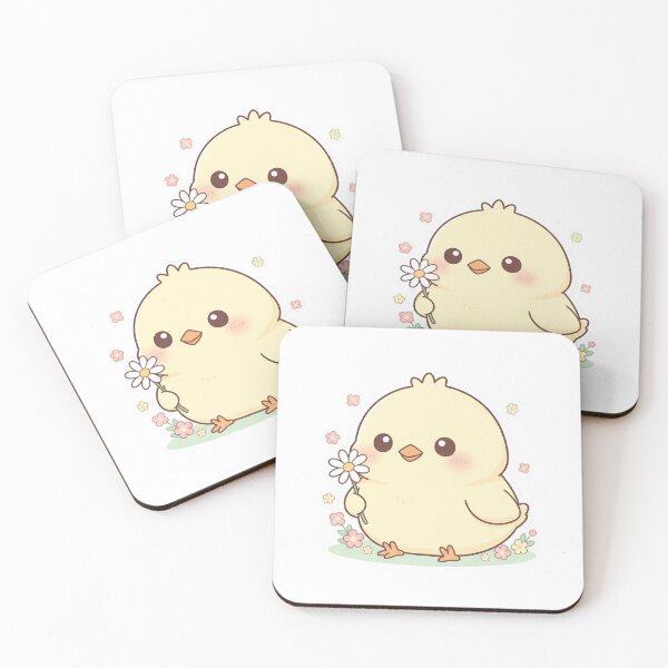 Item preview, Cute Spring Chick with Flowers – Kawaii Pastel Aesthetic Sticker designed and sold by DesignNovaCo.