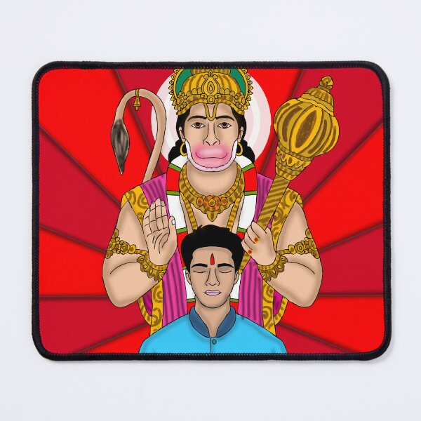 Item preview, Hanuman Art Illustration – Powerful Hindu Devotional Design designed and sold by Harshit_Digital_Arts.