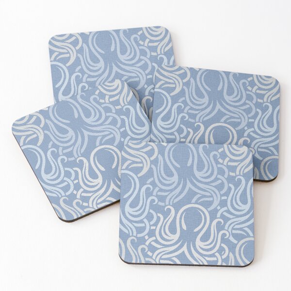Item preview, Octopus pattern. Modern nautical motif. Muted Blue colour. designed and sold by iclipart.
