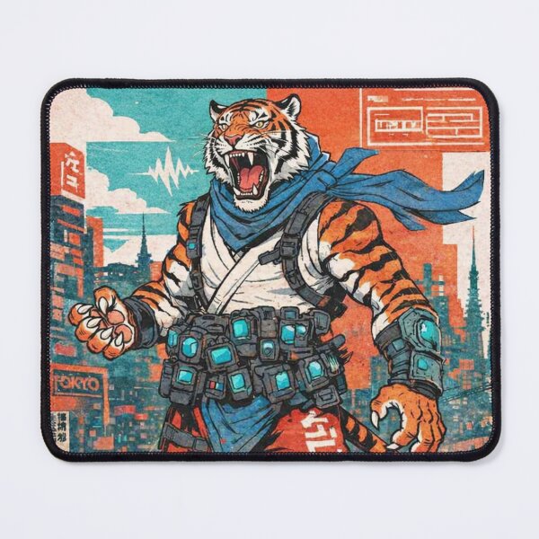 Item preview, Tiger Fury, Neon Flurry designed and sold by SabaMirzique.