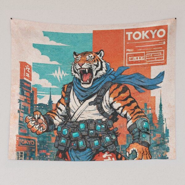 Item preview, Tiger Fury, Neon Flurry designed and sold by SabaMirzique.
