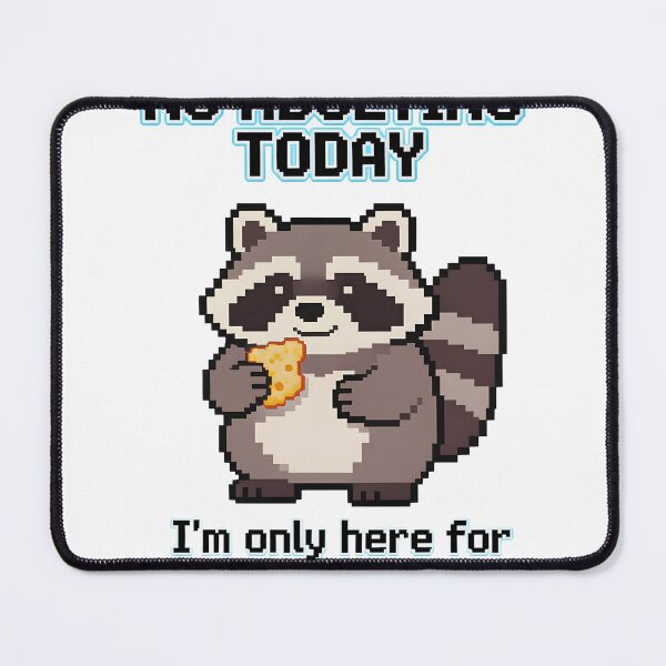Item preview, A cute pixelated raccoon with a humorous quote about adulting on transparent background designed and sold by Creative88Art.