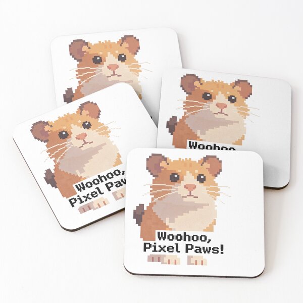 Item preview, A cute pixelated hamster on transparent background designed and sold by Creative88Art.