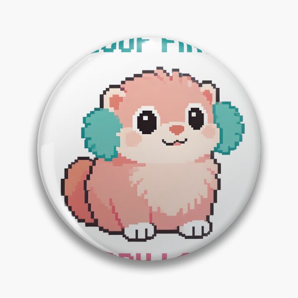 Item preview, A cute pixelated dog with earmuffs on transparent background designed and sold by Creative88Art.