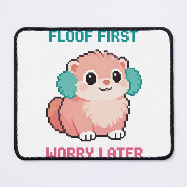 Item preview, A cute pixelated dog with earmuffs on transparent background designed and sold by Creative88Art.