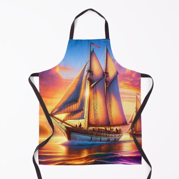 Item preview, Golden Sailboats at Sunset Sea designed and sold by NancyzKreations.