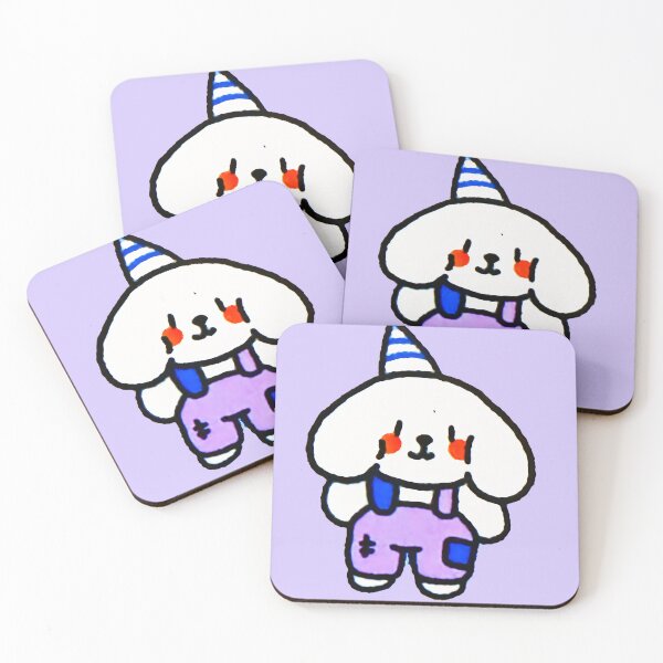 Item preview, Kawaii Birthday Dog - Soft Aesthetic White Puppy  designed and sold by Tokraz-art.