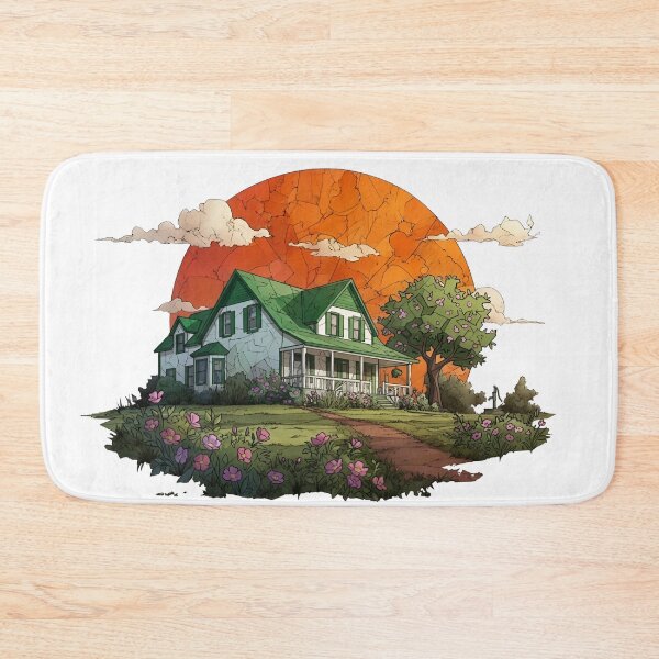 Item preview, Green Gables House Avonlea Sunset Landscape Art designed and sold by Fenay Designs.