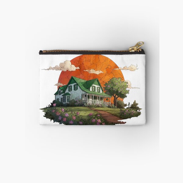 Item preview, Green Gables House Avonlea Sunset Landscape Art designed and sold by Fenay Designs.