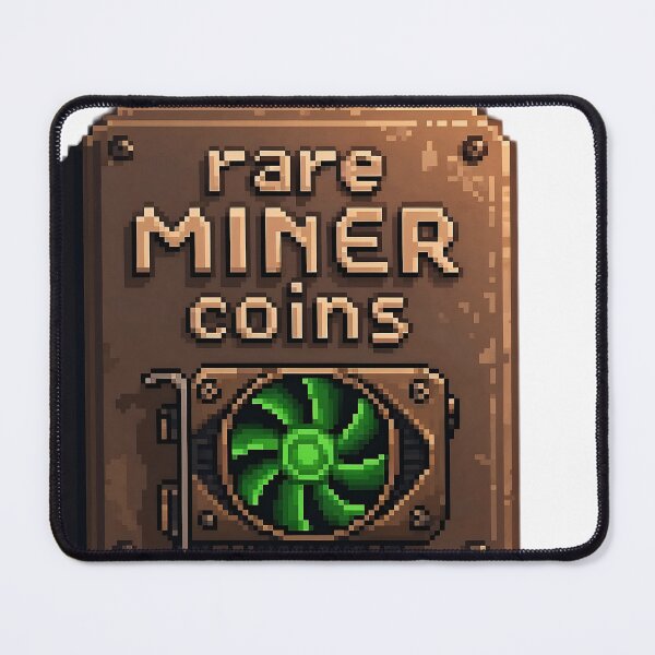 Item preview, A pixelated rare miner coin on transparent background designed and sold by Creative88Art.