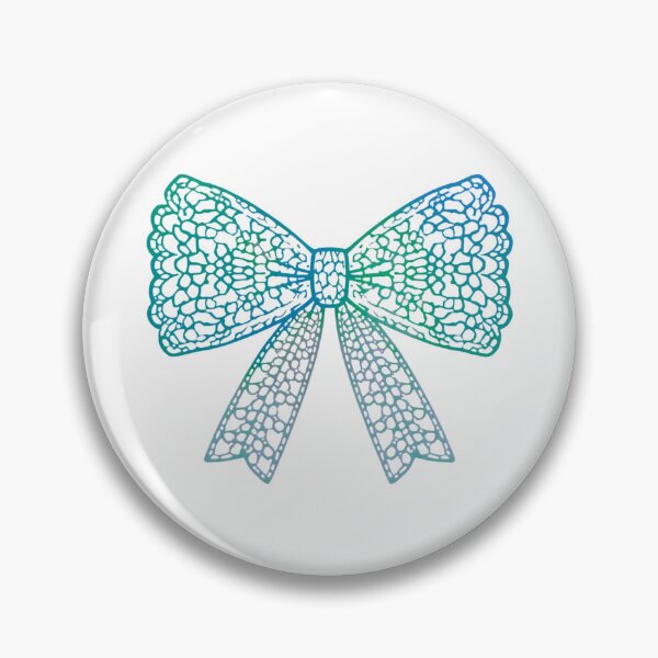Item preview, Blue floral lace bow designed and sold by uunaa.