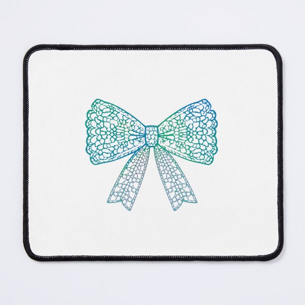 Item preview, Blue floral lace bow designed and sold by uunaa.
