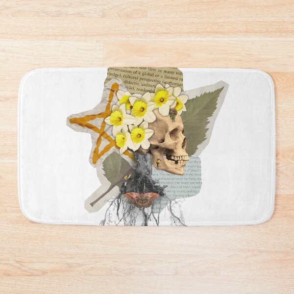 Item preview, Life and Death Collage – Skull, Flowers and Roots Surreal Art designed and sold by Avohai!.