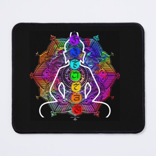 Item preview, Rainbow Watercolor Chakra Mandala - Vivid Non-Perfectionist Yogi and Third Eye Art designed and sold by GiftzCircle.