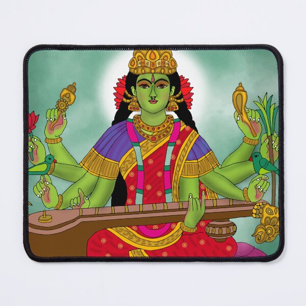 Item preview, Goddess Matangi Art – Divine Tantric Wisdom Hindu Illustration designed and sold by Harshit_Digital_Arts.