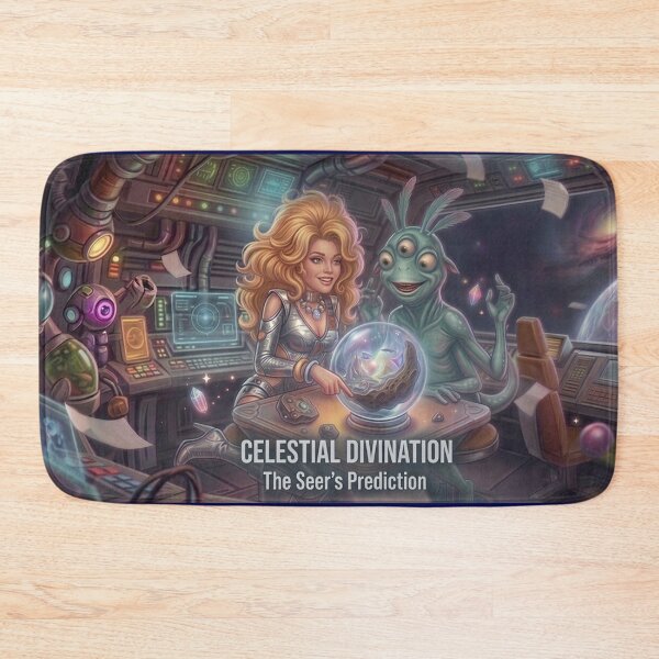 Item preview, Celestial Divination – Space Seer & Alien Crystal Ball Sci-Fi Fantasy Art Print designed and sold by SammyMorry.