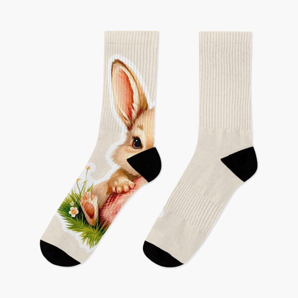 Item preview, Easter Bunny Holding Egg – Spring Animal Sticker designed and sold by Aileen404.
