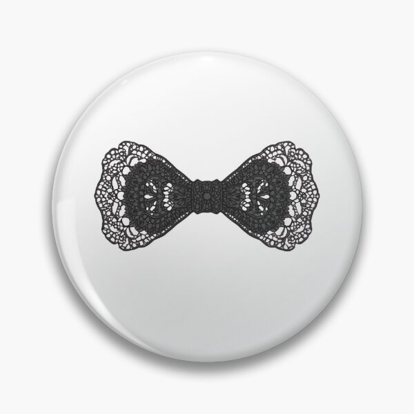 Item preview, Black floral lace bow designed and sold by uunaa.