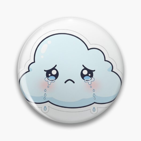 Item preview, Sad Kawaii Cloud – Cute Emotional Aesthetic Sticker designed and sold by DesignNovaCo.