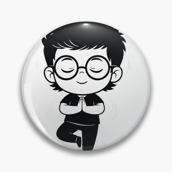 Item preview, Student Meditation Yoga Zen Black and White designed and sold by PixelStudioBe.