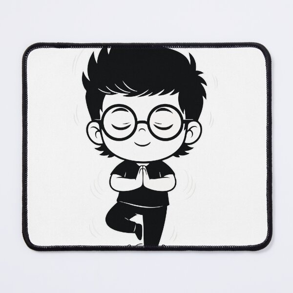 Item preview, Student Meditation Yoga Zen Black and White designed and sold by PixelStudioBe.